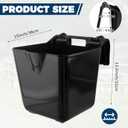 Horse Feed Bucket,15 Quart Plastic Hook Over Feeder for Horse Sheep Cattle