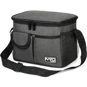 Tirrinia Insulated Lunch Bag for Women Men, Leakproof Lunch Box Containers for Adult, Work, School, Soft Lunchbox for Kids,Boys, Adult Cooler Bag for Picnic Hiking Beach,Charcoal (Medium -8L)