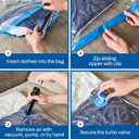 6 Pack Jumbo Vacuum Storage Bags for Comforters, Blankets & Clothes Vacuum Sealed Compression Bags with Hand Pump Space Saver Storage Bags for Bedding, Moving, Travel & Organization