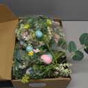 6Ft Easter Garland Easter Egg Decorations Spring Flower Garland for Mantle Easter Gifts Home Party Decor Wall Window Table