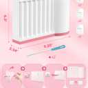 Straw Holder for Cabinet Door - Strong Magnetic Detachable Bottom, Easy to Clean, Dual Use (Countertop/Cabinet), Fits Various Sizes & Irregular Straws (Pink)