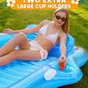 Snowalva Inflatable Tanning Pool Lounger Float, Pool Floats Adult with Automatic Spray Cooling, 5 in 1 Suntan Tub Raft Floatie, Sunbathing Bed Lounge for Pool Party Yard Tanning Summer Gift