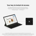 Samsung Galaxy Tab S10 FE+ Book Cover Keyboard Slim  AI Key for Galaxy Tab S10 FE+, Detachable Platform, PC-Like Experience, Wireless Keyboard Sharing, Black