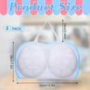 Prasacco 5 Pack Bra Washing Bags for Laundry,Bra Laundry Bags for Washing Machine 3D Protective Bras Wash Bag with Handle Zipper for Women Storage Wash Delicates Underwear Brassiere,Blue