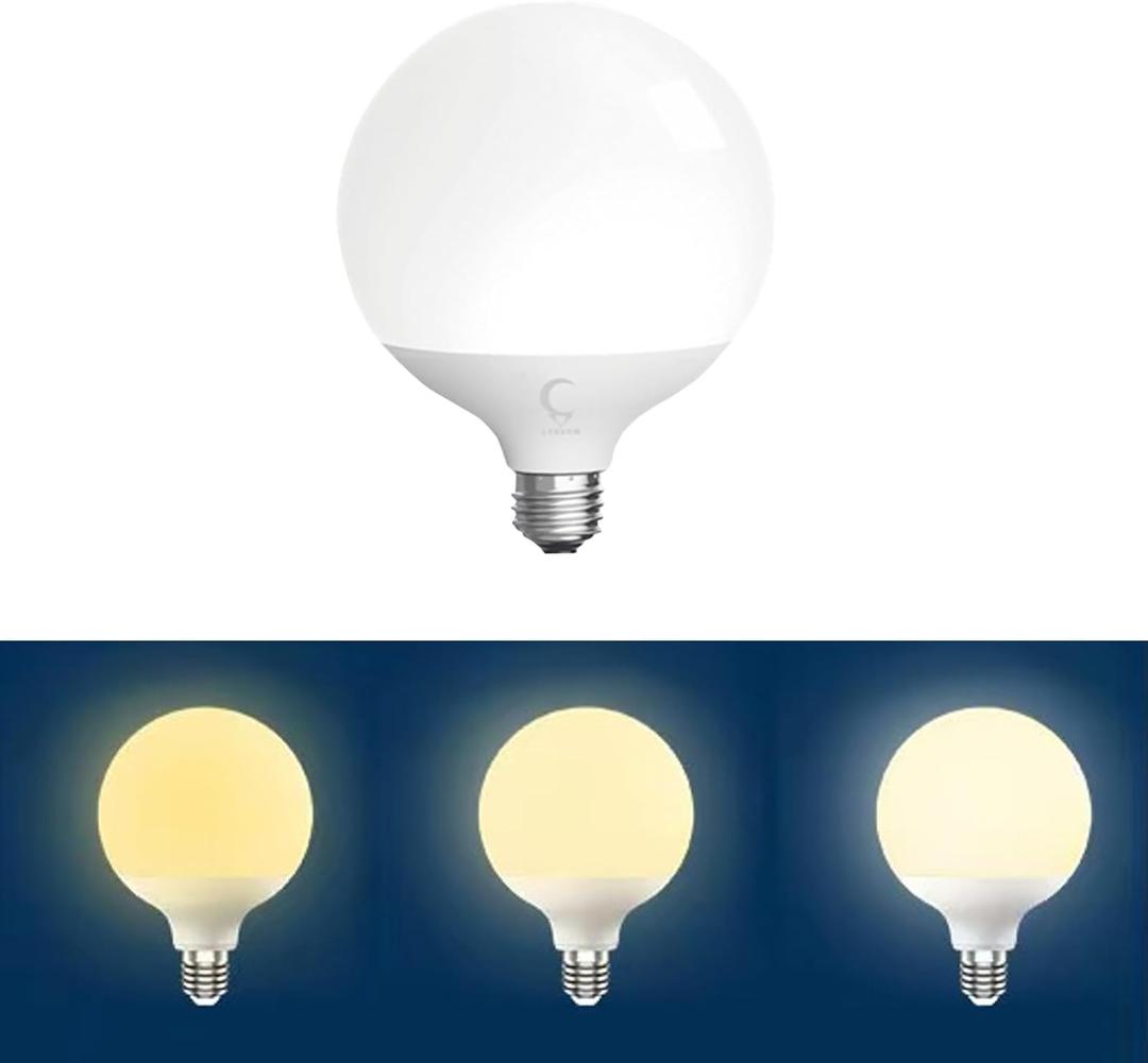 LED Globe Bulb, 120W Equivalent Light Bulbs, 12W 3color White Bulb, 1200 Lumens Switch Warm,Natural and Cool White LED Bulb, E26 Standard Base (12W 3Color 1PACK) (G120)