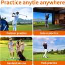 2 x Golf Training Grip Aid - Golf Swing Trainer Tool Posture, Non-Slip Swing Aid for Accuracy & Control, GolfClub Swing Grip Pad for Outdoor/Indoor Golf Grip Practice (with Storage Bag)