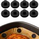 Air Fryer Liner Silicone Full Enclosed Magnets,100% BPA FREE Waterproof Rust-proof & High-Resistant for Air Fryer Paper, Secures Disposable Paper Liner Safely Prevents Burning & Food Covering -8pcs