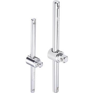 uxcell 1/4" and 3/8" Drive Sliding Wrench Breaker Bar T-Handle Socket Hand Tool 2pcs