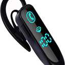Bluetooth Earpiece Wireless CVC8.0 Headset for Cell Phone Dual Mic Noise Canceling Handsfree Phone Earpiece with Mute for iPhone Android Home Office Driving