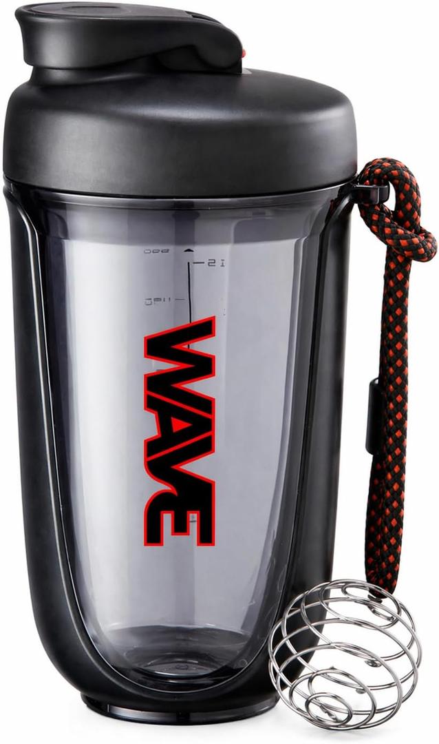 Tritan Mixing Bottle with Flip Lid, Smooth Lump-Free Drinks, Odor-Resistant & Easy to Clean, Leak-Resistant Cup for Smoothies & Light Protein Drinks Black