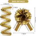 20pcs 7 Inch Pull Bows Gold Gift Wrap Bows for Gift Wrapping, Ribbon, Basket, Flower, Christmas, New Year, Birthday, Graduation, Party Decorations