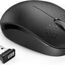 seenda Wireless Mouse for Laptop, 2.4G Noiseless Mouse with USB Receiver - Optical Tracking Portable Computer Mice for Chromebook, PC, Tablet, Windows System, 24 Months Battery Life - Black