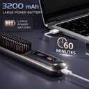 NUMOYA Go Brush Pro 2026, Portable Straightener Brushs for Travel, with 30s Fast Heat, 3 Temperature Settings (Blue)