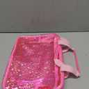 Star Pattern Clear Pink Cosmetic Travel Bag Large Makeup Toiletry Bag with Handle Durable PVC Waterproof Material Zipper Design for Gym or Makeup Organizer