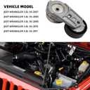 Dasbecan 39269 Serpentine Belt Drive Tensioner Pulley Component Kit Compatible with Jeep Wrangler 2007-2011, Replace# 89607 38018 6PK2285