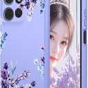 for Motorola Moto G 5G 2025/2026 Case with 2 PCS Screen Protectors,Soft Liquid Silicone Anti-Scratch Protective Shockproof Florals Cover Girls Moto G Play 2026 (Purple, Moto G 2025/2026)
