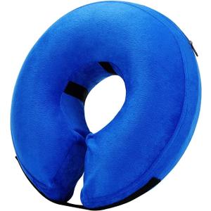 Katoggy Inflatable Dog Collar, Soft Dog Cone for Dogs After Surgery, Adjustable Blow up Donut E-Collars for Small Medium Large Dogs and Cats