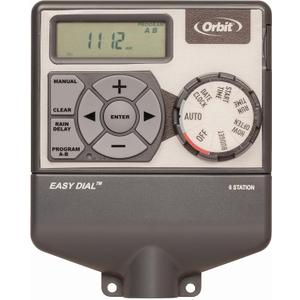Orbit Easy Dial 6-Station Irrigation System Controller, Indoor, Grey, 28966 (Gray)