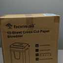 Bonsaii 12 Sheet Paper Shredder for Home Office, Heavy Duty Cross Cut Shredder with 5.5 Gal Pullout Bin, Home Shredder for CDs/Credit Card/Document/Mail, P-4 Security Level