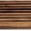 Acacia Wood Three-in-One Trivet and Bread Crumb Catcher Tray, 15.5" x 8.25" x 1.5"