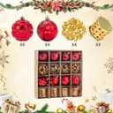 Christmas Ball Hanging decorations2.36 inch, 32 Pieces of shatterproof Christmas Tree Decoration Balls Set, Suitable for Party Floral Christmas Tree Decoration (2.36 inches 32 Balls)