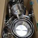 Cuisinart 12-Piece Cookware Set, MultiClad Pro Triple Ply Stainless Steel Cookware Set, Heat Surround Technology, Cool Grip Stick Handles, Oven Safe Up to 500F, MCPS-12N, Silver