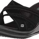Skechers Cali Women's Rumblers-Beautiful People Wedge Sandal  Black 10
