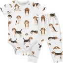 vvfelixl Baby Bodysuits Pants Sets Gnome Mushroom Short Sleeve Baby Clothes for Boys Girls 3M (0-3 Months, Multi15)