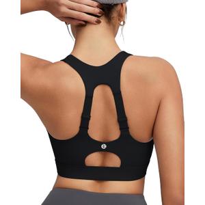 RUNNING GIRL Sports Bras for Women High Support, Adjustable Straps High Impact Racerback Bra with Hook Closure Molded Cup