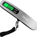 BAGAIL Digital Luggage Scale, 110lbs Hanging Baggage Scale with Backlit LCD Display, Portable Suitcase Weighing Scale, Travel Luggage Weight Scale with Hook, Strong Straps for Travelers (Silver)