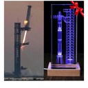 SpaceX Starship Crystal Lamp, 3D Laser-Etched Rocket Night Light, Ultimate Gift for Space Enthusiasts, Sci-Fi Fans & Mars Dreamers (Regular)