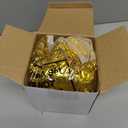 Glitinsel 24 Pcs Cheerleading Wristband 4 Inch Metallic Cheerleading Pom Poms Cheer Cheerleader Pom Poms Cheering Squad Hand Flower for Adults Sports Match Team Spirit Dance Party Cheering (Gold)