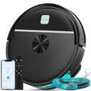 Robot Vacuum and Mop Combo,3500Pa Powerful Suction, with Wi-Fi/App/Remote,2 in 1 Mopping Robot Vacuum Cleaner,Dustbin and Watertank, for Pet Hair,Hard Floors and Low Pile Carpet,Black