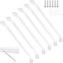 6 Pcs 16 inch Support Brackets for Wire Shelving, Wire Shelf Brackets Closet Shelf Brackets with Anchors and Pins for Installation Wire Shelving Support Brackets for Support Closet Wire (16 inch)