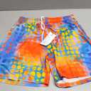 Men Swim Trunks Shining Dots Print, Beach Shorts with Inner Quick Dry Board Shorts M