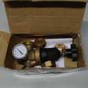 Upgraded 3/4" Water Pressure Regulator, FNPT Double Union, Polymer, Visual Pressure Gauge, 1070 PSI, Precise Adjustment, One-stop Water Solution, For Residential or Commercial Premises