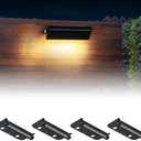 Kwinmyso 4inch 1.8W 12V AC/DC Low Voltage Landscape Lighting,2700K Soft White Retaining Wall Light, Hardscape Lighting Paver Light,50,000 Hours Lifespan Outdoor Step Light, 3 Packs-Black