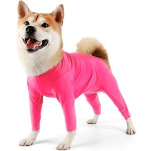 Dog Surgery Suit Female Spay Dog Onesie for Surgery Female Recovery Suit for Dogs Surgical Recovery Suit Male Neuter Dog Anti Shedding Suit Dogs Body Suits After Surgery Pink/Large