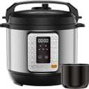DUMOS 16-in-1 Electric Pressure Cooker, 6QT Programmable Multi Cooker with 12 One-Touch Presets, Soup Steam Yogurt and More, Ceramic Inner Pot Delay Start & Keep Warm, Includes Recipe Guide, Silver