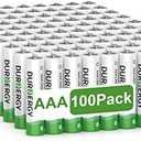 DURNERGY AAA Batteries 100 Pack Alkaline 1.5V 10 Year Shelf Life 1200mAh High Capacity for Remote Controls Toys Flashlights LR03 E92 MN2400