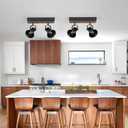2-Light Track Light Fixtures, Adjustable Ceiling/Wall Mount, Industrial Black Kitchen Track Lighting for Living Room, Dining Room, Hallway, Bathroom