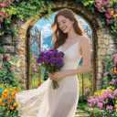 10X8ft Enchanted Garden Backdrop Spring Fairytale Wonderland Castle Door Floral Butterfly Background for Kids Girl Baby Shower Birthday Party Decoration Studio Photography Banner Booth Props