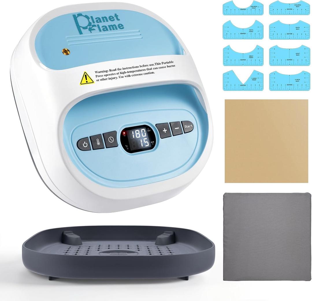 8.3X9.7 Portable Heat Press Machine for T Shirts with Heat Mat