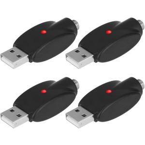 The Lord of the Tools 4pcs 510 Out Threaded USB Smart Charger with Over-Charge Protection LED Indicator for Laptop Car Charger Flashlight