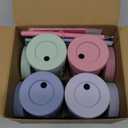 Elk and Friends 10oz Stainless Steel Kids + Toddler Drinking Cups | The Original Mason Jar with Sleeves + Lids | Silicone Straws | Smoothies | Storage Jar | Spill Resistant | Dishwasher Safe | 4 Pack (Sage/Blush/Misty Blue/Lilac)