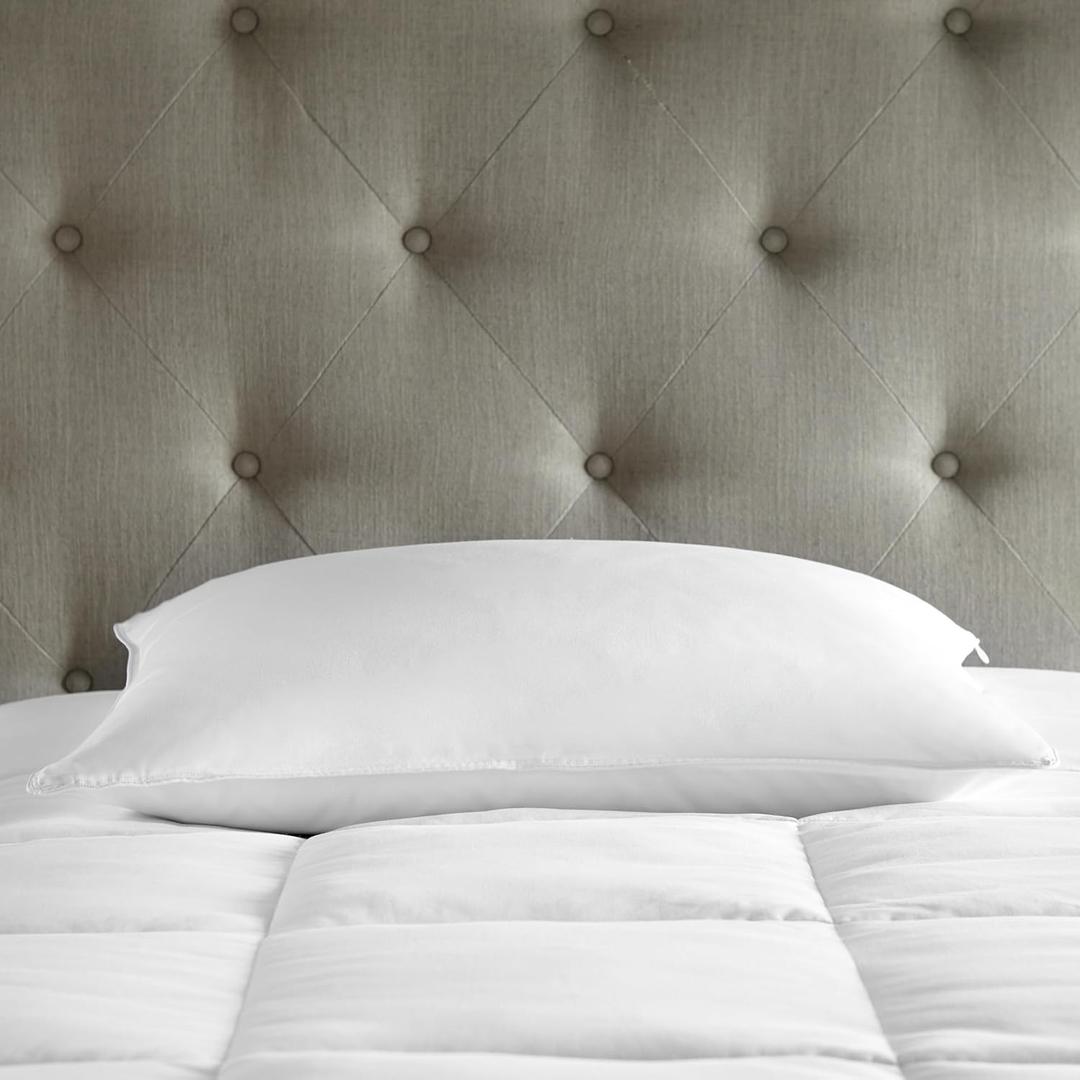 DOWNLITE 5/95 Down & Feather Soft Hotel Pillow for Back & Stomach Sleepers (Hypoallergenic) (Queen (U.S. Standard))