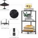 Book Small Corner Shelf, 3 Tier Corner Bookshelf Display for Living Room Decor, 23.2" Standing Shelf Bookcase Organizer, Black Storage Shelves for Bedroom, Bathroom, Small Space