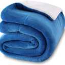 NANPIPER Baby Sherpa Blanket,Warm Toddler Throw Blanket,Soft Newborn Fleece Blanket for Winter (Princess Blue,30x40 inches)