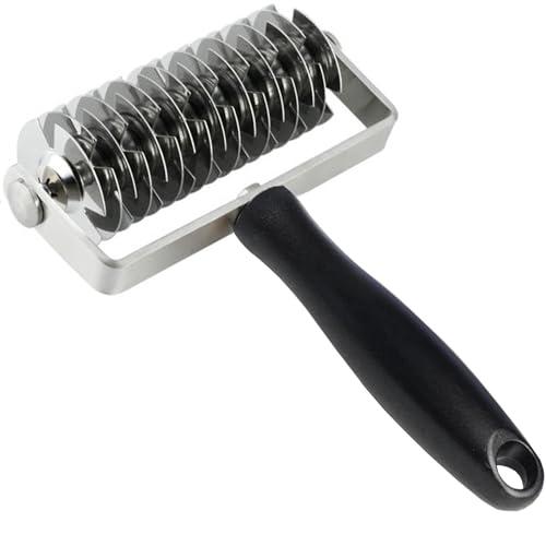 EVEDMOT Lattice Cutter Dough Lattice Roller, Stainless Steel Roller Cutter for Dough Pie Crust Pizza Bread Pastry with Plastic Handle, Time-Saver Pastry Tool