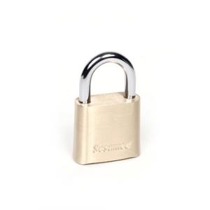 Sesamee K436 4 Dial Bottom Resettable Combination Brass Padlock with 1-Inch Hardened Steel Shackle and 10000 Potential Combinations
